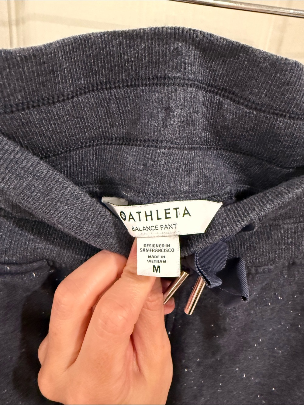 Athleta Women’s Wide Leg Sweatpants in Navy Blue - Picture 2 of 6
